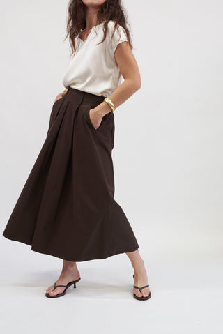 Gonna Midi a Ruota moro|Colore:Moro
