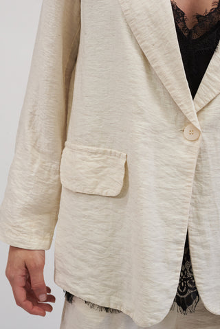 Giacca Monopetto Leggera panna|Colore:Panna