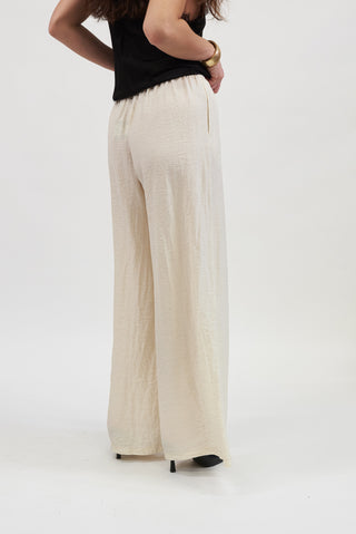 Pantalone Palazzo Leggero panna|Colore:Panna