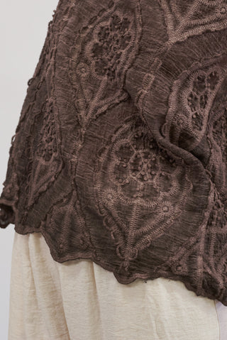 Canotta Ricamo in Cotone Moro|Colore:Moro