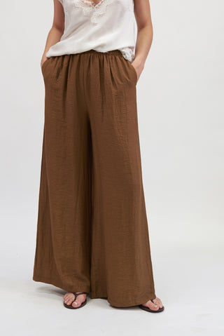Pantalone Palazzo Leggero Camel|Colore:Camel
