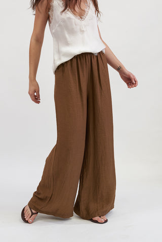 Pantalone Palazzo Leggero Camel|Colore:Camel