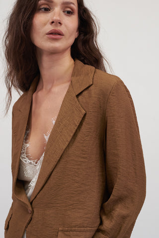 Giacca Monopetto Leggera Camel|Colore:Camel