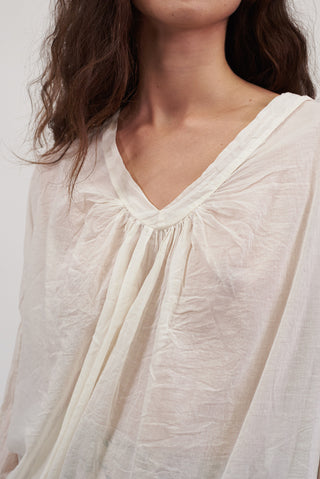Blusa Over Scollo a V panna|Colore:Panna