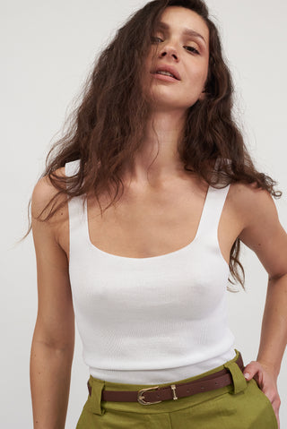 Canotta Costine Basic Bianco|Colore:Bianco