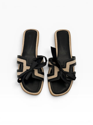 Ciabattina Fiocco nero|Colore:Nero