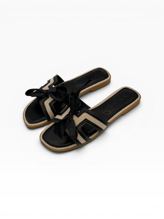 Ciabattina Fiocco nero|Colore:Nero