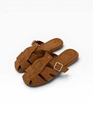 Sabot in Suede camel|Colore:Camel