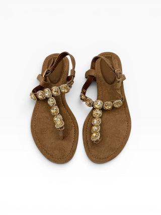 Sandalo Gioiello Camel|Colore:Camel