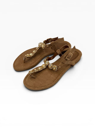 Sandalo Gioiello Camel|Colore:Camel