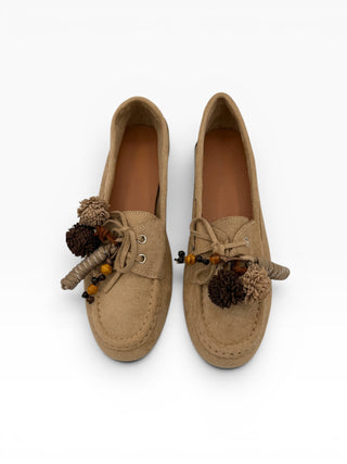Mocassino in suede khaki|Colore:Khaki