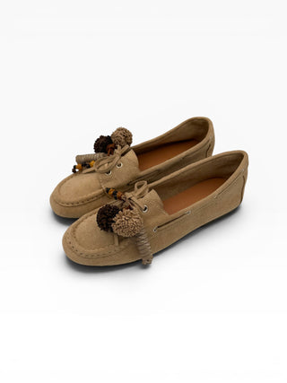 Mocassino in suede khaki|Colore:Khaki