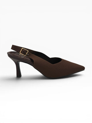 Slingback In Maglia marrone|Colore:Marrone