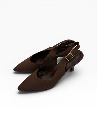 Slingback In Maglia marrone|Colore:Marrone
