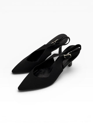 Slingback In Maglia nero|Colore:Nero