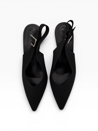 Slingback In Maglia nero|Colore:Nero