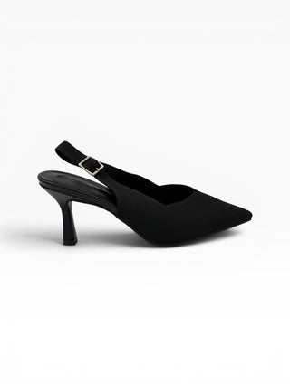 Slingback In Maglia nero|Colore:Nero