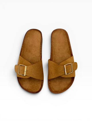 Sandalo Fascia Singola camel|Colore:Camel