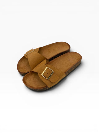 Sandalo Fascia Singola camel|Colore:Camel