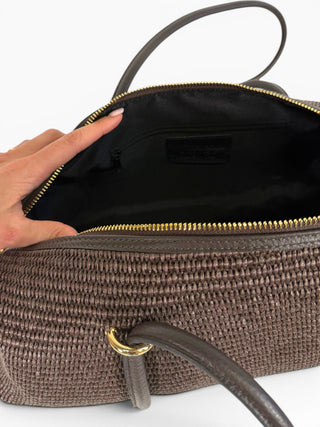 Maxi Baguette in Rafia moro|Colore:Moro