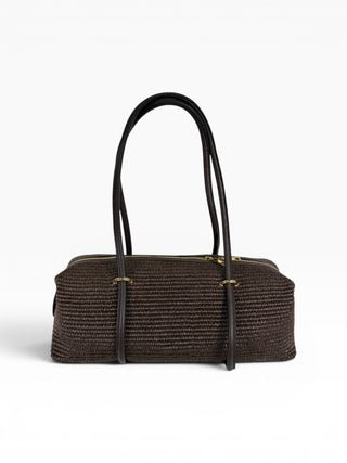 Maxi Baguette in Rafia moro|Colore:Moro