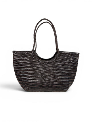 Maxi Tote Pelle Intrecciata moro|Colore:Moro