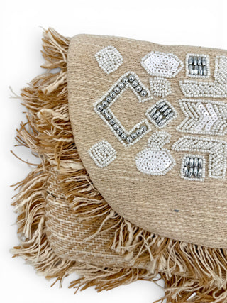 Clutch Frange argento|Colore:Argento