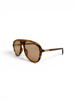 Occhiali Aviator cuoio|Colore:Cuoio