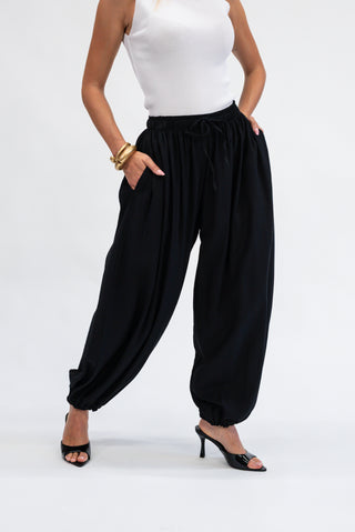 Pantalone Balloon nero|Colore:Nero
