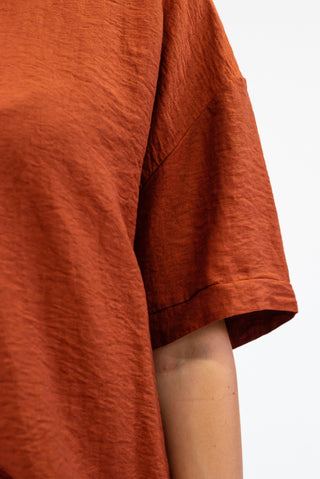 Blusa Over Misto Lino coccio|Colore:Coccio