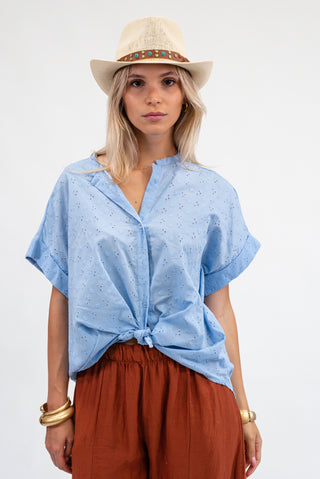 Blusa Sangallo Celeste|Colore:Celeste