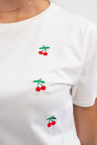 T-shirt Ciliegie bianco|Colore:Bianco