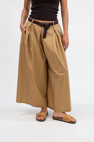 Pantalone Culotte Con Cintura Camel|Colore:Camel