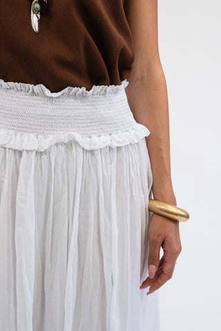 Gonna Lunga Cotone bianco|Colore:Bianco