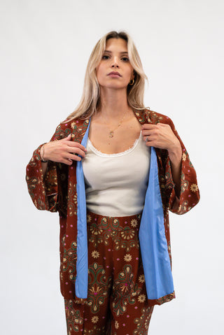 Giacca Kimono Fantasia coccio|Colore:Coccio