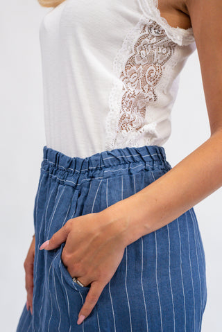 Top Dettagli in Pizzo bianco|Colore:Bianco