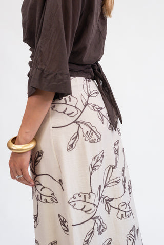 Gonna Pareo Ricamo beige|Colore:Beige