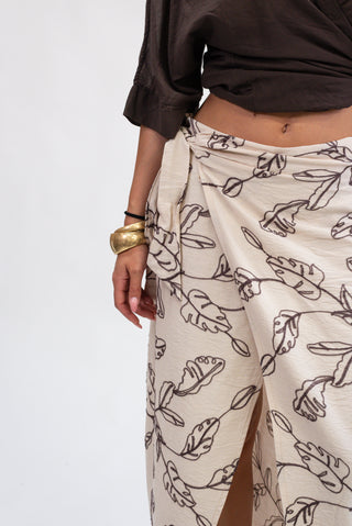 Gonna Pareo Ricamo beige|Colore:Beige