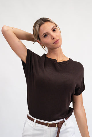 Maglia Viscosa Basic moro|Colore:Moro