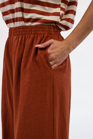 Pantalone Palazzo Leggero Coccio|Colore:Coccio