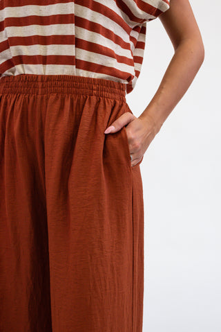 Pantalone Palazzo Leggero Coccio|Colore:Coccio