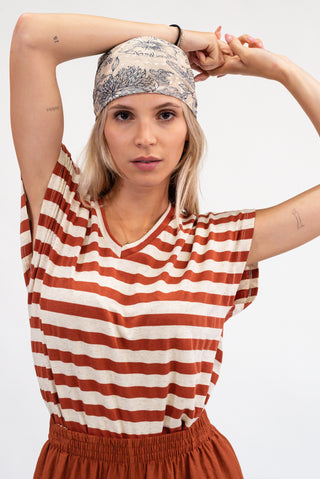 Maglia Righe coccio|Colore:Coccio