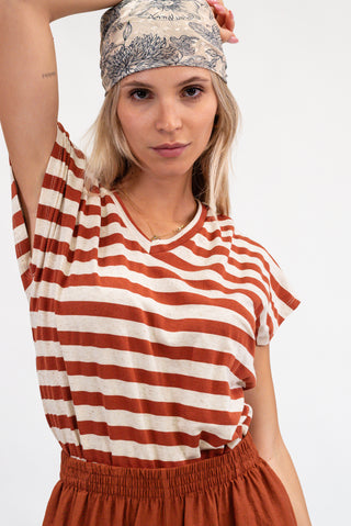 Maglia Righe coccio|Colore:Coccio