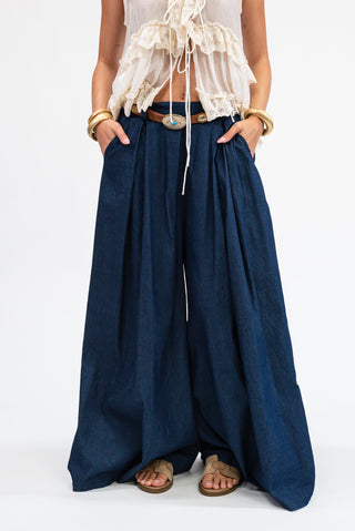 Jeans Wideleg con Cintura jeans|Colore:Jeans