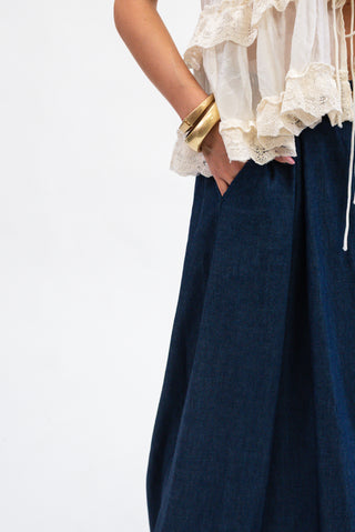 Jeans Wideleg con Cintura jeans|Colore:Jeans