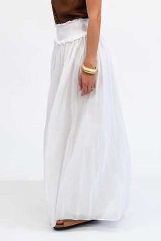 Gonna Lunga Cotone bianco|Colore:Bianco