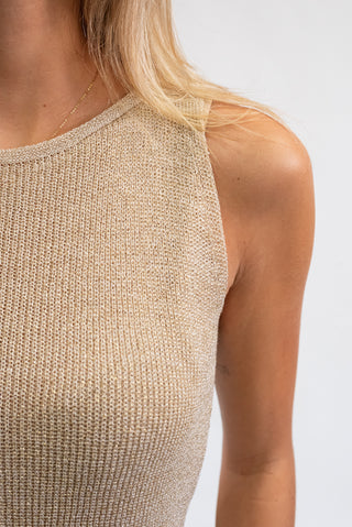 Top in Lurex beige|Colore:Beige