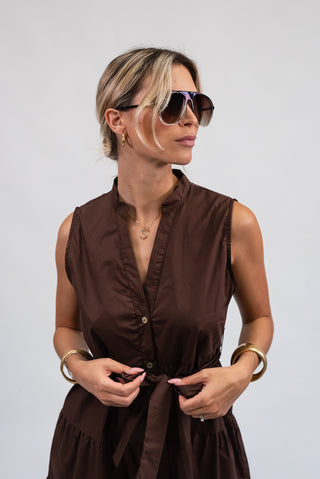 Abito Midi con Fiocco moro|Colore:Moro