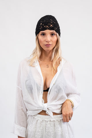 Camicia Nodo in Cotone Bianco|Colore:Bianco
