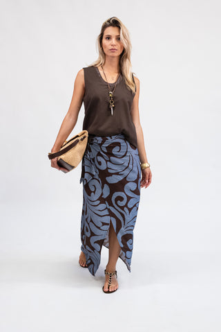 Top Collana Piuma Moro scuro|Colore:Moro scuro